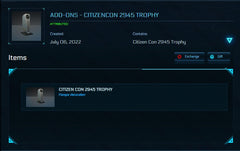 Citizencon 2945 Hangar Trophy