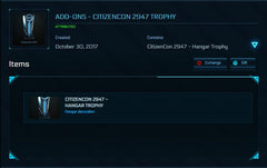 Citizencon 2947 Hangar Trophy