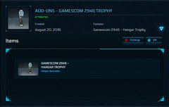 Gamescom 2946 Hangar Trophy